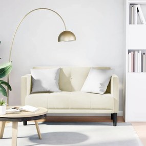 krém bársony loveseat kanapé 111 cm