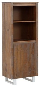 Natúr színű tömör borovi fenyő könyvespolc 55x140 cm Lagos - Støraa