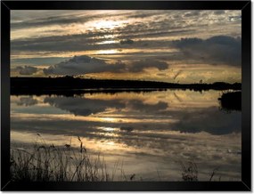 Poszterek keretben 40x30 Naplemente a tóparton