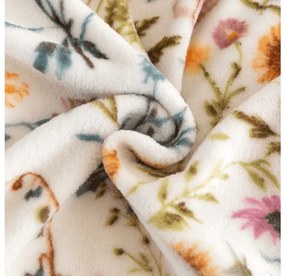 Mikroplüss pléd HERBALIS, krém színű Méret: 150 x 200 cm