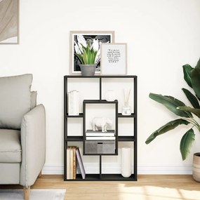 fekete szerelt fa könyvespolc 63 x 20 x 90 cm