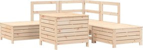 vidaXL 6 részes tömör fenyőfa kerti kanapészett