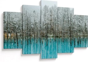 Kép - Türkiz tó, Biei, Japán (150x105 cm)