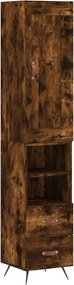 vidaXL füstös tölgy színű szerelt fa magasszekrény 34,5x34x180 cm