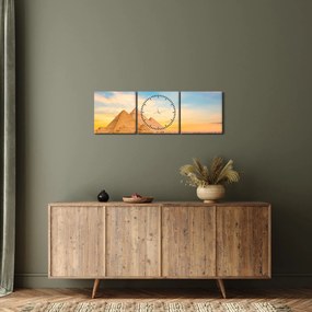 Az egyiptomi piramisok képe (órával) (90x30 cm)