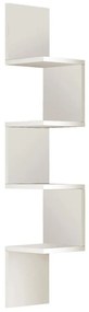 Fehér fali könyvespolc 22x117 cm Laura – Kalune Design