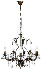 ONLI - Csillár láncon TERESA 5xE14/6W/230V bronz