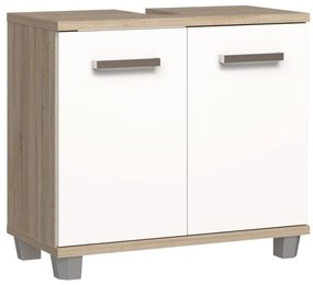 Fürdőszobai szekrény VENOM, fehér/sonoma tölgy