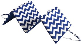 Fehér-kék kerti székpárna napozóágyra 49x137 cm Zig Zag – B.E.S.