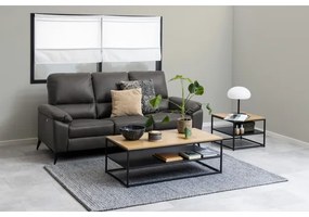 CORA dohányzóasztal tölgy/fekete színben