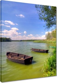 Vászonkép 40x50 Csónak tó Tájkép