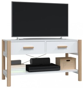 fehér szerelt fa TV-szekrény 82x38x45 cm
