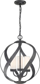 Quintiesse klasszikus loft vintage kültéri függeszték blacksmith fekete opál elsqnblacksmith3pobk IP44