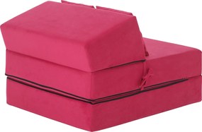 Összecsukható matrac/fotel, 2v1, rózsaszín magenta, PELOS