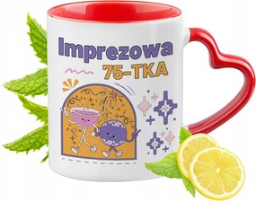 75 Születésnap Piros Szív alakú füllel Ajándék