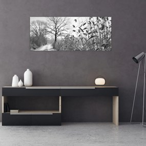 Kép - Mezők télen (120x50 cm)