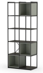 Zöld-fekete könyvespolc 71x179 cm Anya – Marckeric