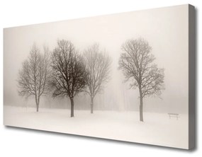 Canvas kép Snow Tájkép fák 100x50 cm