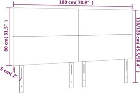 fehér műbőr fejtámla 180x5x118/128 cm