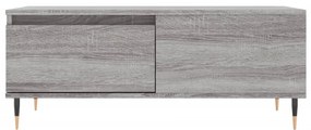 Szürke sonoma színű szerelt fa dohányzóasztal 90 x 50 x 36,5 cm