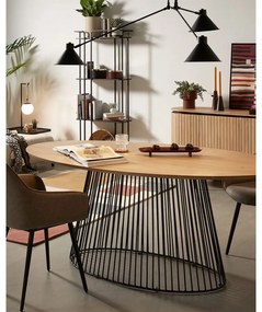 Étkezőasztal mangófa asztallappal, 200 x 110 cm - Kave Home