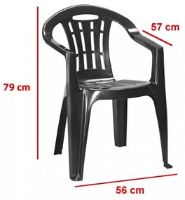 Rowen Large 8+1 kerti bútor garnitúra szett kőris-grafit
