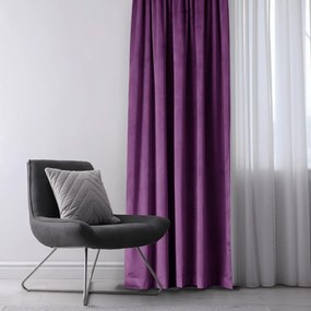 Lila bársony dimout (részleges sötétítő) függöny 140x270 cm Eyelets – Restilo