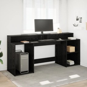 Fekete tölgy íróasztal 200x55x91 cm Szerelt fa