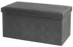 Sötétszürke bársony puff Estela – Casa Selección