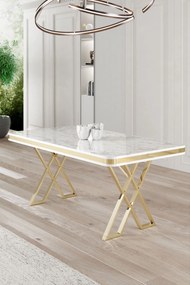Vals - White Marble, Gold