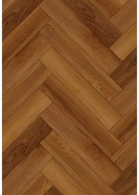 Mexen Lubbock  vinyl panelek halszálka 635 x 127 mm SPC 6,5 mm, IPEX 1,5 mm, 4 V-Fuga, Teak - F1186-0635-127-505-4V1-08