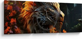 Kép - Sárkány (órával) (90x30 cm)