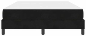 Boxspring ágy matraccal matracmal Fekete 140 x 190 cm Bársony