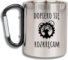 Bögre Acél Fül Karabiner Kerékpáros Vicces Még Csak Most Kezdek