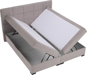 Boxspring ágy, 180x200, szürkésbarna Taupe, APRIL
