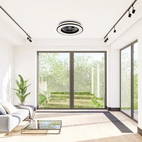 LED Dimmelhető mennyezeti lámpa ventilátorral LED/48W/230V 3000-6500K + távirányító