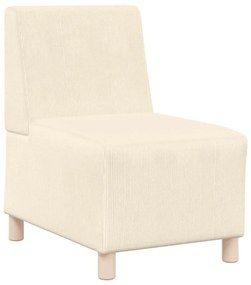 krémszínű kordbársony szövet kanapéfotel 55 cm