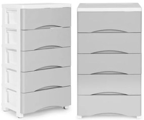 Gurulós polcrendszer 5 részes  White/ Grey