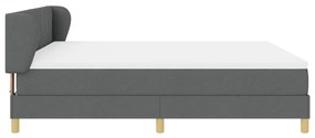 Boxspring Ágy Matraccal - Sötétszürke, 180x200 cm, Szövet