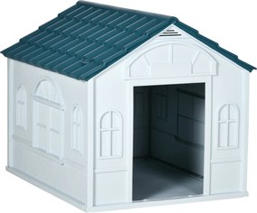 PawHut Közepes és Nagy Kutyapavilon max 30kg Vízhatlan PP-ből, Könnyen Összeszerelhető, 84.2x98.2x82cm, Kék | Aosom