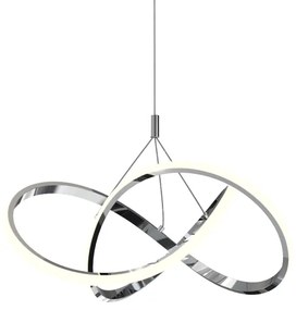 ONLI - LED Csillár zsinóron LOOP LED/40W/230V 4000K fényezett króm