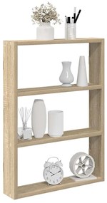 sonoma tölgy színű szerelt fa fali polc 43 x 9 x 60 cm