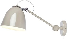 Szürkésbézs konnektorhoz csatlakoztatható fali lámpa Tilt – Markslöjd