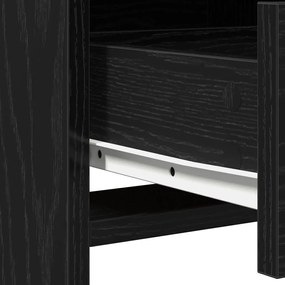 Pipereasztal LED világítással Fekete tölgy 50x41x135 cm