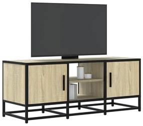 sonoma tölgy színű szerelt fa és fém TV-szekrény 100x35x41 cm