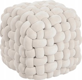 Modern fonott puff bézs világos lábtartó Faris nappali ülés