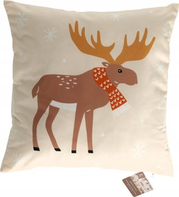 Párnahuzat Winter Cottage 40/40 40x40 Karácsonyi Rénszarvas Szarvas