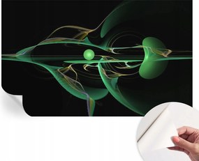 Dekoratív öntapadós fotótapéta Hálószobába Zöld hullámok 416x254 cm