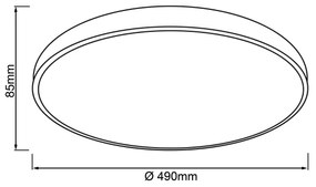 Brilliant - SLIMLINE dimmelhető LED mennyezeti lámpa LED/60W/230V Ø 49 cm, fekete + távirányító