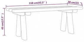 impregnált tömör fenyőfa kerti pad 110 cm